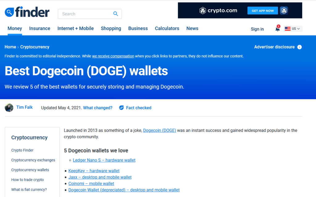 Dogecoin wallets